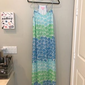 Lilly Maxi Dress EUC Silk Maxi with Gold Thread